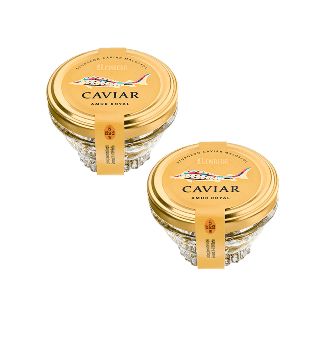 Caviale di storione AMUR ROYAL, 2 x 50g