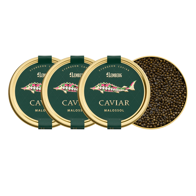 Caviale di storione AMUR PRINCESS, 3 × 100 g
