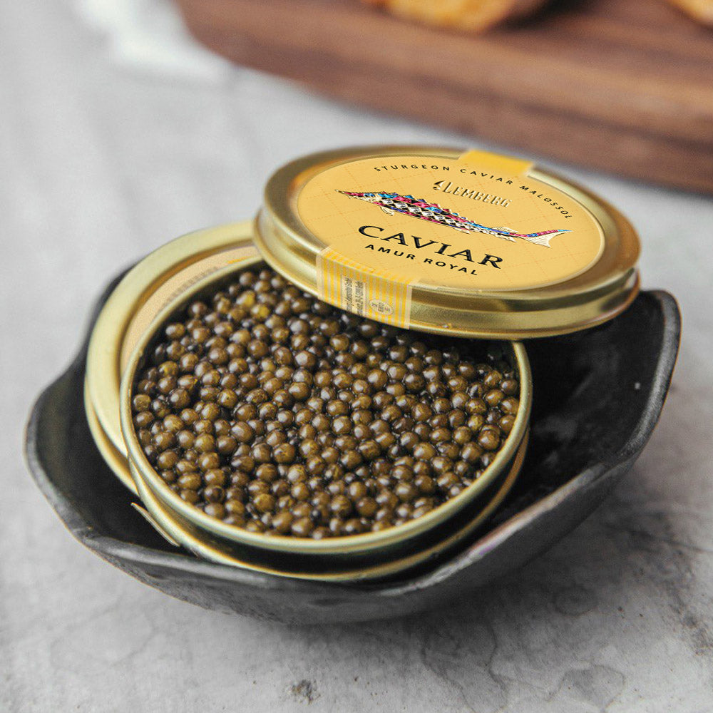 Caviale di storione AMUR ROYAL, 2 x 100g