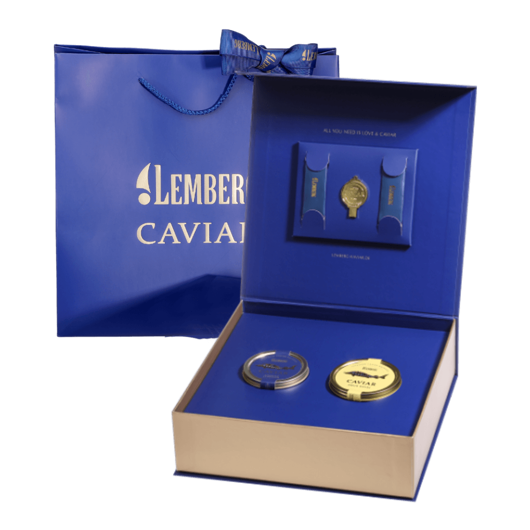 Set regalo di caviale di storione, 2 x 50g