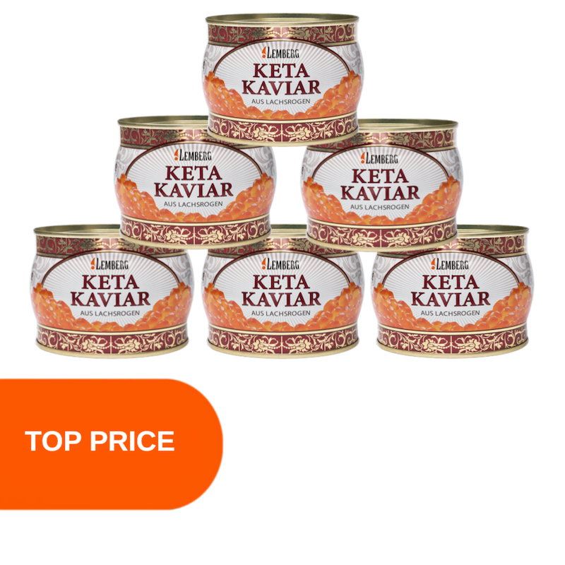 Uova di salmone keta, 6 x 400g