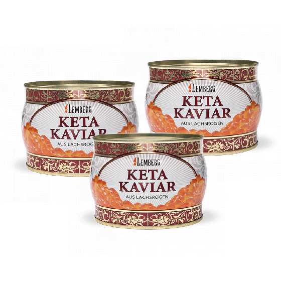 Uova di Salmone Keta, 3 x 400 g