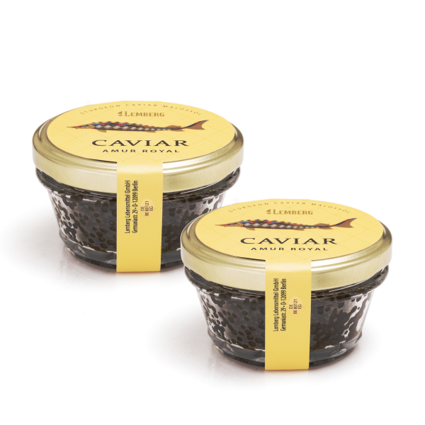 Caviale di storione AMUR ROYAL, 2 x 100g