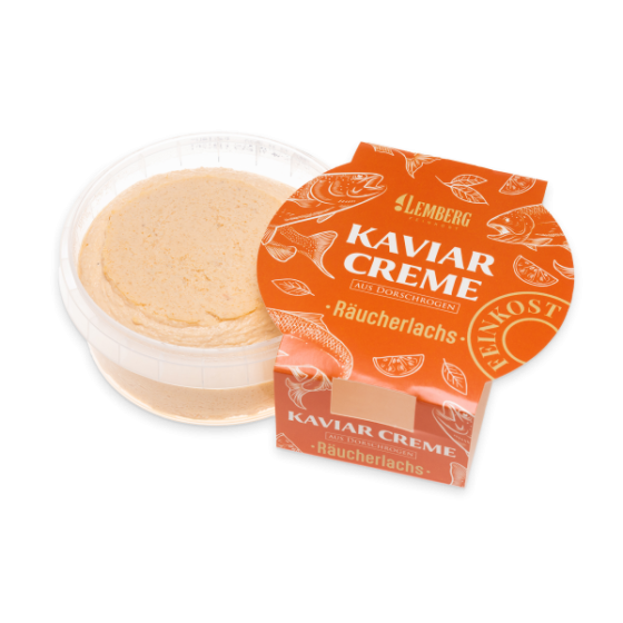 Crema di uova di merluzzo con salmone affumicato, 150 g